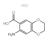 7-amino-2,3-dihydrobenzo[b][1,4]dioxine-6-carboxylic acid hydrochloride Structure