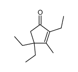 2,4,4-triethyl-3-methyl-cyclopent-2-enone结构式