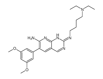 N2-[4-(Diethylamino)butyl]-6-(3,5-dimethoxyphenyl)-pyrido[2,3-d]pyrimidine-2,7-diamine结构式