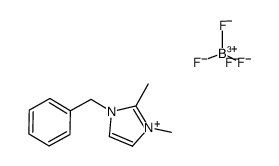 3-苄基-1,2-二甲基-1H-咪唑-3-鎓四氟硼酸盐结构式