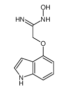 Ethanimidamide, N-hydroxy-2-(1H-indol-4-yloxy)- Structure