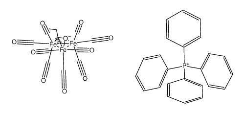 tetraphenylphosphonium [μ3-propionyl-C(Fe(1),Fe(2)),O(Fe(1),Fe(3))]nonacarbonyl-triangulotriferrate Structure