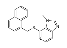 3-methyl-4-(naphthalen-1-ylmethylsulfanyl)imidazo[4,5-c]pyridine结构式