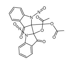2,2'-diacetoxy-1,1'-dinitroso-1,2,1',2'-tetrahydro-[2,2']biindolyl-3,3'-dione结构式