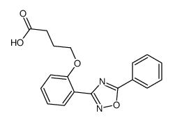 4-[2-(5-phenyl-1,2,4-oxadiazol-3-yl)phenoxy]butanoic acid Structure