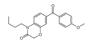 4-butyl-7-(4-methoxybenzoyl)-1,4-benzoxazin-3-one结构式
