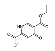 5-ethoxycarbonyl-4-oxo-1H-pyridine-2-carboxylate结构式