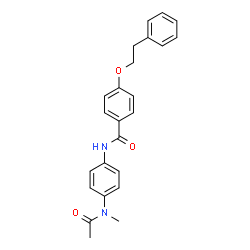 N-{4-[Acetyl(methyl)amino]phenyl}-4-(2-phenylethoxy)benzamide结构式