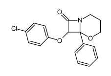 7-(4-chlorophenoxy)-6-phenyl-5-oxa-1-azabicyclo[4.2.0]octan-8-one结构式