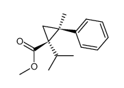 1-Isopropyl-t-2-methyl-c-2-phenyl-r-1-cyclopropancarbonsaeure-methylester结构式