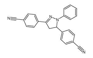 4-[5-(4-cyanophenyl)-2-phenyl-3,4-dihydropyrazol-3-yl]benzonitrile Structure