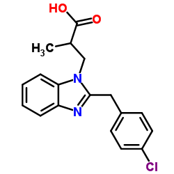 3-[2-(4-CHLORO-BENZYL)-BENZOIMIDAZOL-1-YL]-2-METHYL-PROPIONIC ACID结构式