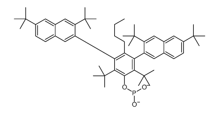 [4-butyl-2,6-ditert-butyl-3,5-bis(3,6-ditert-butylnaphthalen-2-yl)phenyl] phosphite Structure