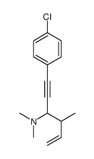 1-(4-chlorophenyl)-N,N,4-trimethylhex-5-en-1-yn-3-amine结构式