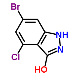6-Bromo-4-chloro-1,2-dihydro-3H-indazol-3-one结构式