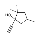 1-ethynyl-2,2,4-trimethylcyclopentan-1-ol Structure