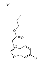 propyl 2-(6-chloro-1,3-benzothiazol-3-ium-3-yl)acetate,bromide结构式