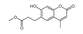 methyl 3-(7-hydroxy-4-methyl-2-oxo-2H-chromen-6-yl)propanoate结构式