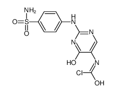 [2-[[4-(aminosulphonyl)phenyl]amino]-1,4-dihydro-4-oxo-5-pyrimidinyl]carbamoyl chloride picture