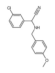 2-(3-chlorophenyl)-2-((4-methoxybenzyl)amino)acetonitrile Structure