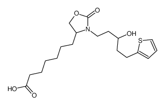 7-[3-(3-hydroxy-5-thiophen-2-ylpentyl)-2-oxo-1,3-oxazolidin-4-yl]heptanoic acid Structure