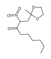 1-(2-methyl-1,3-dioxolan-2-yl)-2-nitrononan-3-one结构式