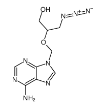 2-[(6-aminopurin-9-yl)methoxy]-3-azidopropan-1-ol Structure