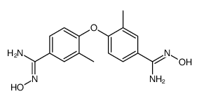 N'-hydroxy-4-[4-(N'-hydroxycarbamimidoyl)-2-methylphenoxy]-3-methylbenzenecarboximidamide Structure