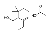 acetic acid,(2-ethyl-6,6-dimethylcyclohex-2-en-1-yl)methanol Structure