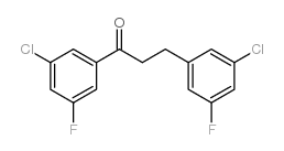 3'-CHLORO-3-(3-CHLORO-5-FLUOROPHENYL)-5'-FLUOROPROPIOPHENONE结构式