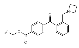 2-AZETIDINOMETHYL-4'-CARBOETHOXYBENZOPHENONE结构式
