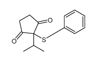 2-phenylsulfanyl-2-propan-2-ylcyclopentane-1,3-dione结构式