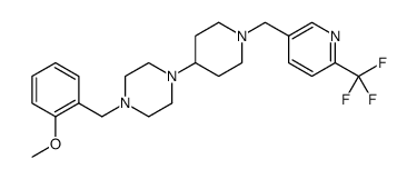 Piperazine, 1-[(2-methoxyphenyl)methyl]-4-[1-[[6-(trifluoromethyl)-3-pyridinyl]methyl]-4-piperidinyl] Structure