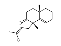 (+/-)-(1α(Z),4aβ)-1-(3-Chloro-2-butenyl)-3,4,4a,5,6,7-hexahydro-1,4a-dimethyl-2(1H)-naphthalenone结构式