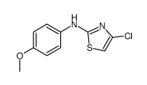 4-chloro-N-(4-methoxyphenyl)-1,3-thiazol-2-amine结构式