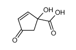 1-hydroxy-4-oxocyclopent-2-ene-1-carboxylic acid Structure