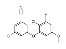 3-chloro-5-(2-chloro-3-fluoro-5-methoxyphenoxy)benzonitrile Structure