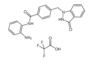 N-(2-aminophenyl)-4-((3-oxo-2,3-dihydro-1H-indazol-1-yl)methyl)benzamide trifluoroacetate Structure