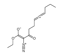 2-diazonio-1-ethoxy-1-oxoundeca-2,6,7-trien-3-olate结构式