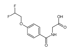 2-[[4-(2,2-difluoroethoxy)benzoyl]amino]acetic acid结构式