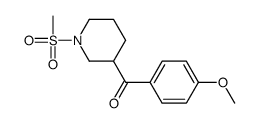 (4-methoxyphenyl)-(1-methylsulfonylpiperidin-3-yl)methanone Structure