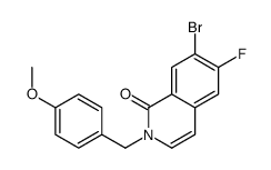 7-bromo-6-fluoro-2-[(4-methoxyphenyl)methyl]isoquinolin-1-one Structure