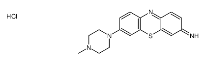 7-(4-methylpiperazin-1-ium-1-ylidene)phenothiazin-3-amine,chloride结构式