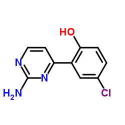 2-(2-Amino-4-pyrimidinyl)-4-chlorophenol结构式