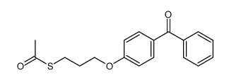 S-[3-(4-benzoylphenoxy)propyl] ethanethioate Structure