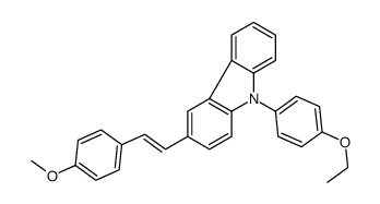 9-(4-ethoxyphenyl)-3-[2-(4-methoxyphenyl)ethenyl]carbazole结构式