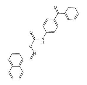 (Z)-1-naphthaldehyde O-((4-benzoylphenyl)carbamoyl) oxime Structure