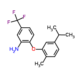 2-(5-Isopropyl-2-methylphenoxy)-5-(trifluoromethyl)aniline Structure
