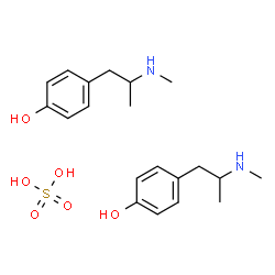 4-(2-methylaminopropyl)phenol, sulfuric acid structure