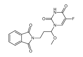 2-[3-(5-Fluoro-2,4-dioxo-3,4-dihydro-2H-pyrimidin-1-yl)-3-methoxy-propyl]-isoindole-1,3-dione Structure